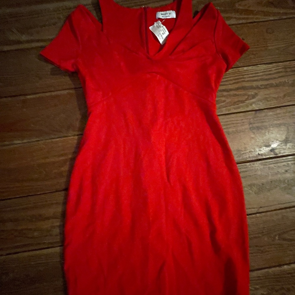 Bailey 44 Red Sheath Mini Dress V-Neck Cocktail
